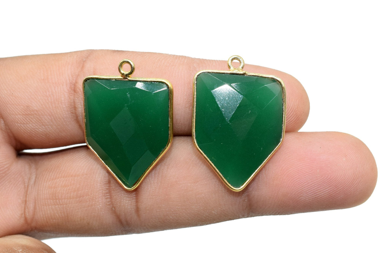 Green Onyx 17x22mm Bezel charm,Green Onyx fancy pendant,Green Onyx Gold Plated bezel,Gold Vermeil Bezel,jewelry making charms,Gold-Filled