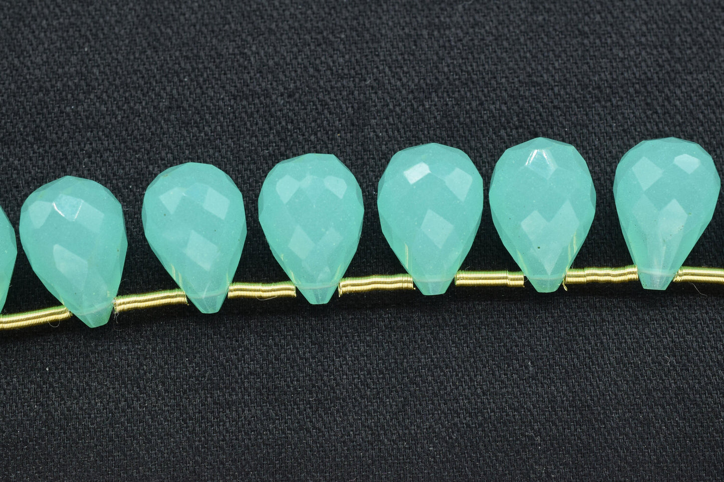 Aqua Chalcedony Teardrop Shape Briolette, 10x14mm Drop Beads , Aqua Chalcedony Faceted Drop Shape Briolette , AAA Quality Briolette