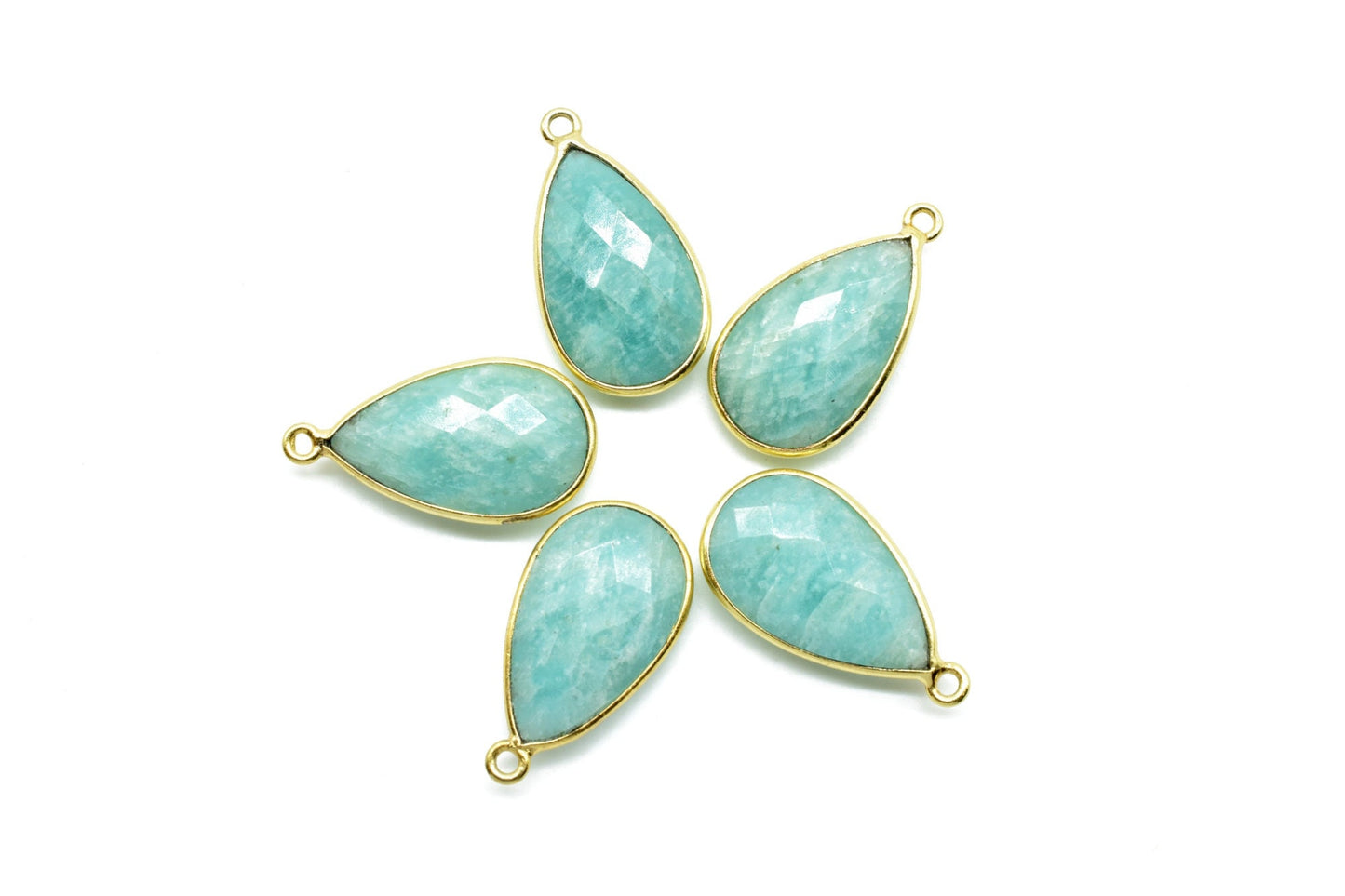 Amazonite 12x20mm Pear shape charm,Checker Board cut Amazonite Pendant,Amazonite charms,Amazonite Pear Briolette,Amazonite single bail charm