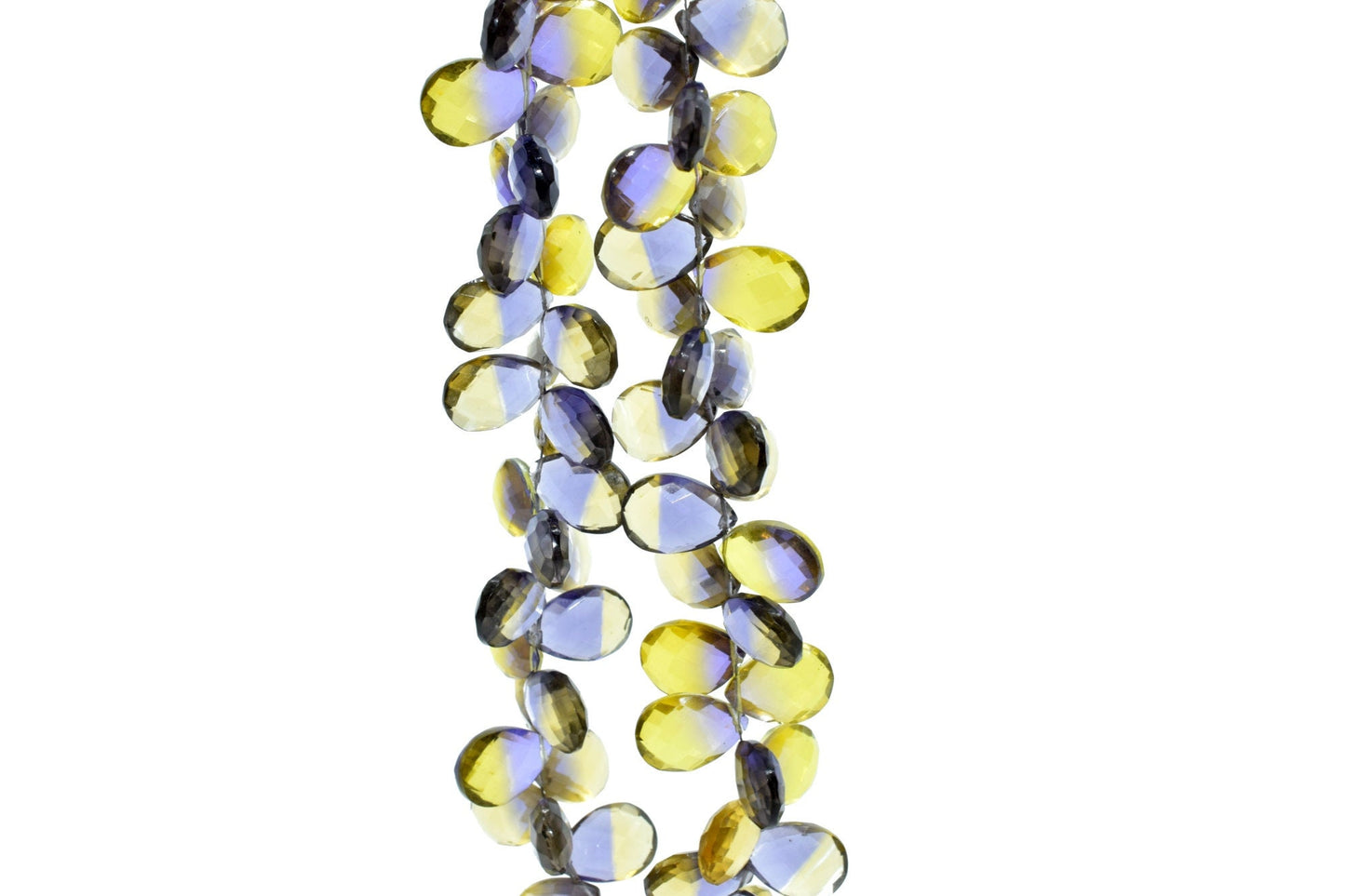 Natural Ametrine 9x13mm Faceted Pear Shape Briolettes,Ametrine Briolette AAA Flat Pear Drops Micro Faceted,Ametrine Faceted Drops,Briolette