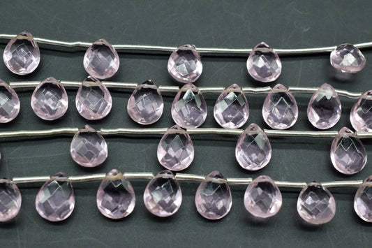 Pink Tourmaline TearDrop Briolettes,Tourmaline drops,Jewelry making beads,Supplies beads,Pink Tourmaline TearDrop 6x8mm Briolettes,Briolette