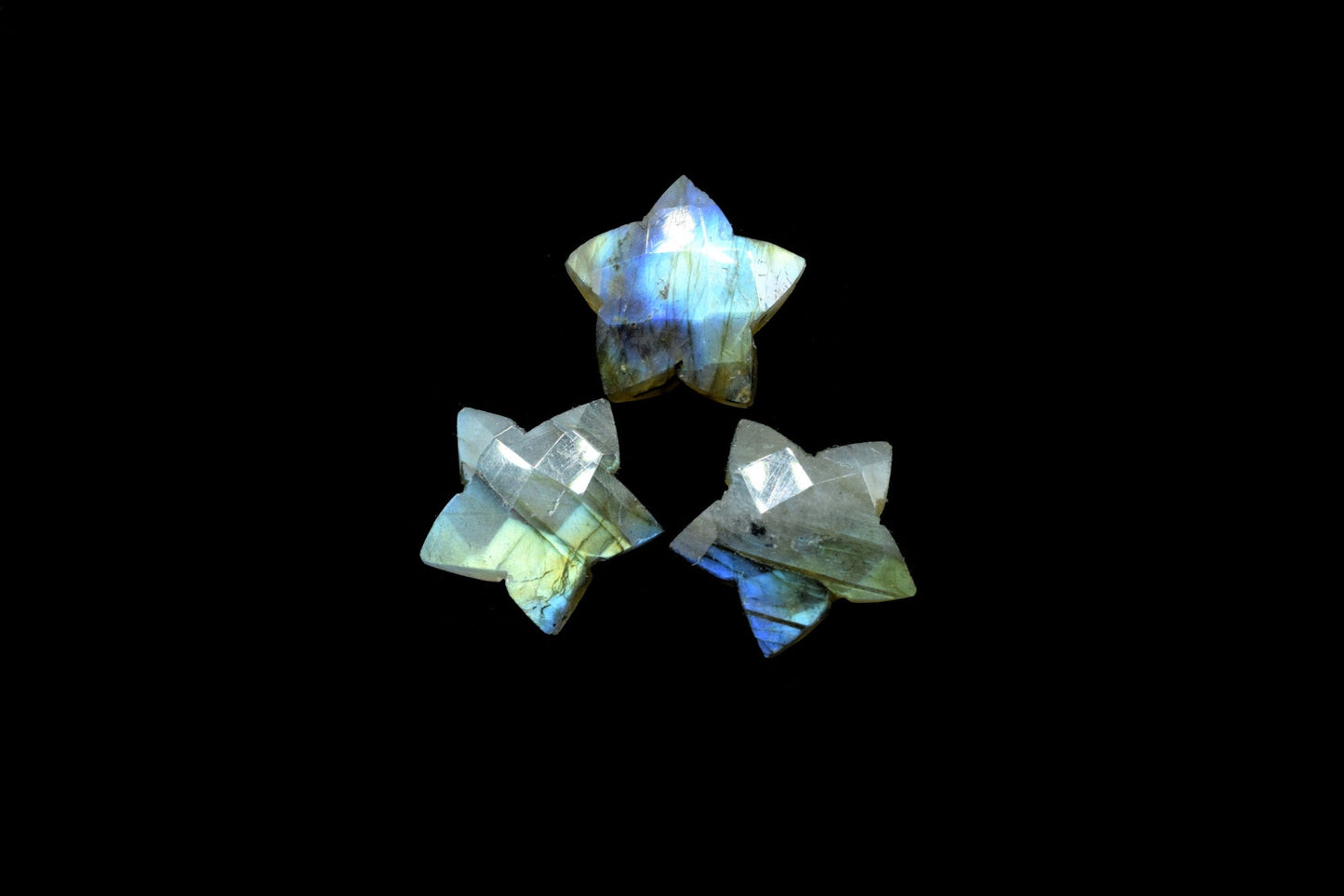 Labradorite 14mm carved star shape Briolettes,star shape Faceted Briolette,Gemstone,Hand Carved Briolette,Carving Gemstone,Carved stones