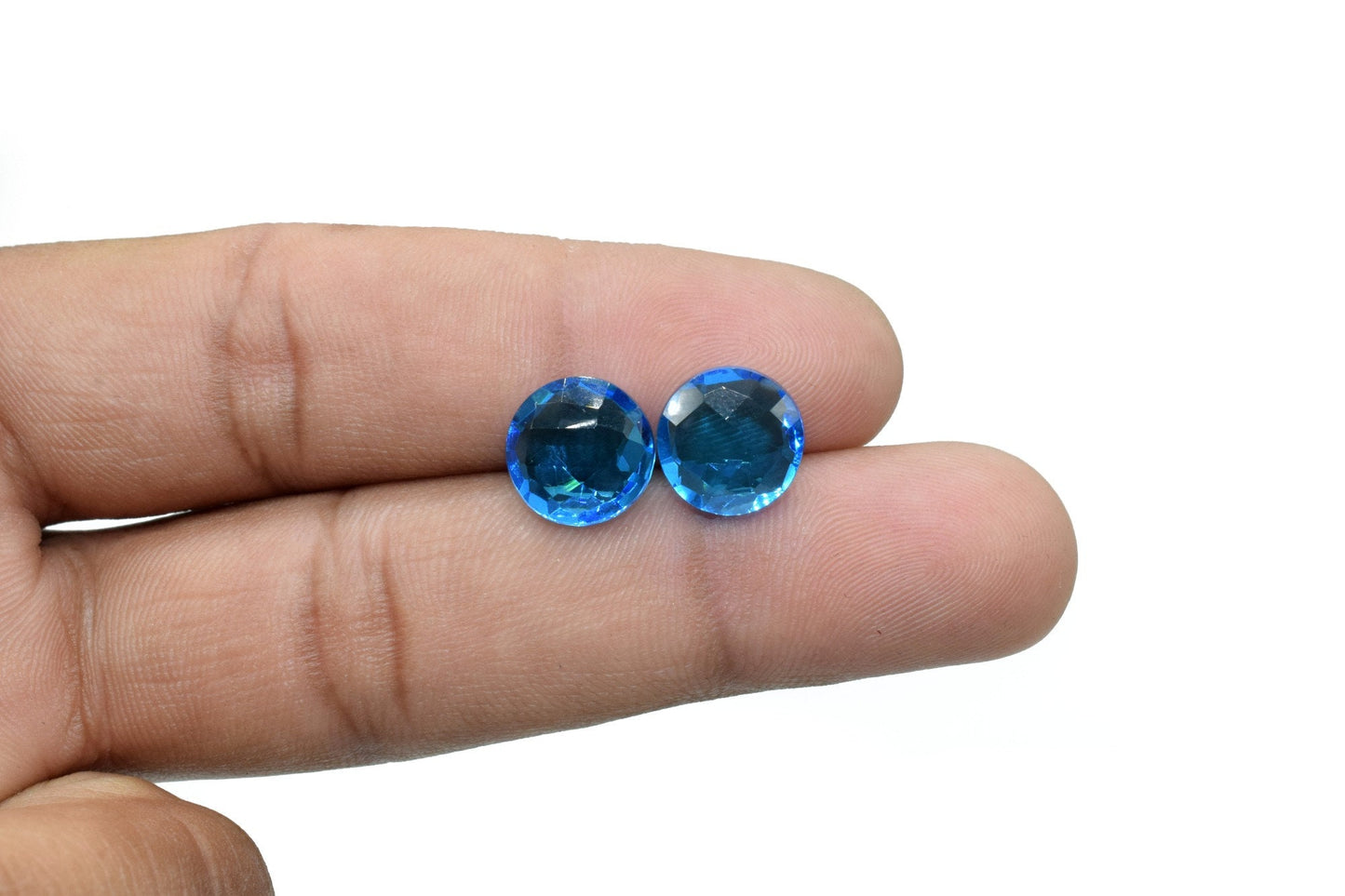 London Blue Topaz 10mm Coin Faceted Beads,Blue Topaz Coin Shape Briolette,Faceted Coin Shape Beads,Natural Gemstone Coin,Quartz Jewelry bead