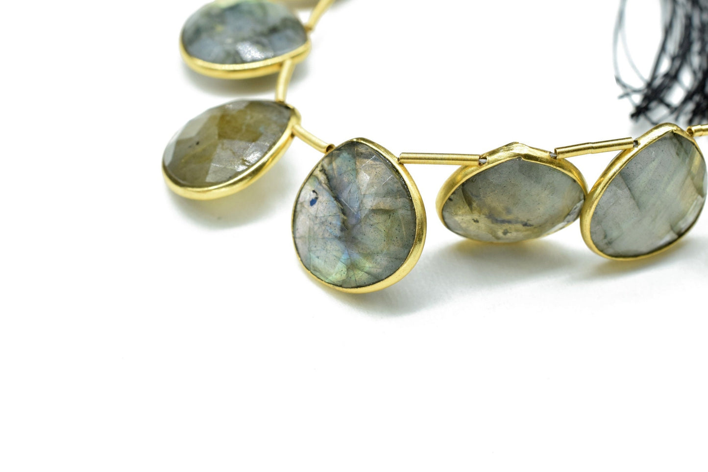 Blue Flash Labradorite 14mm Heart shape 11 Pieces strand,Natural Gemstone Bezel Charm Links Connector Pendant,Single Bail Connectors jewelry