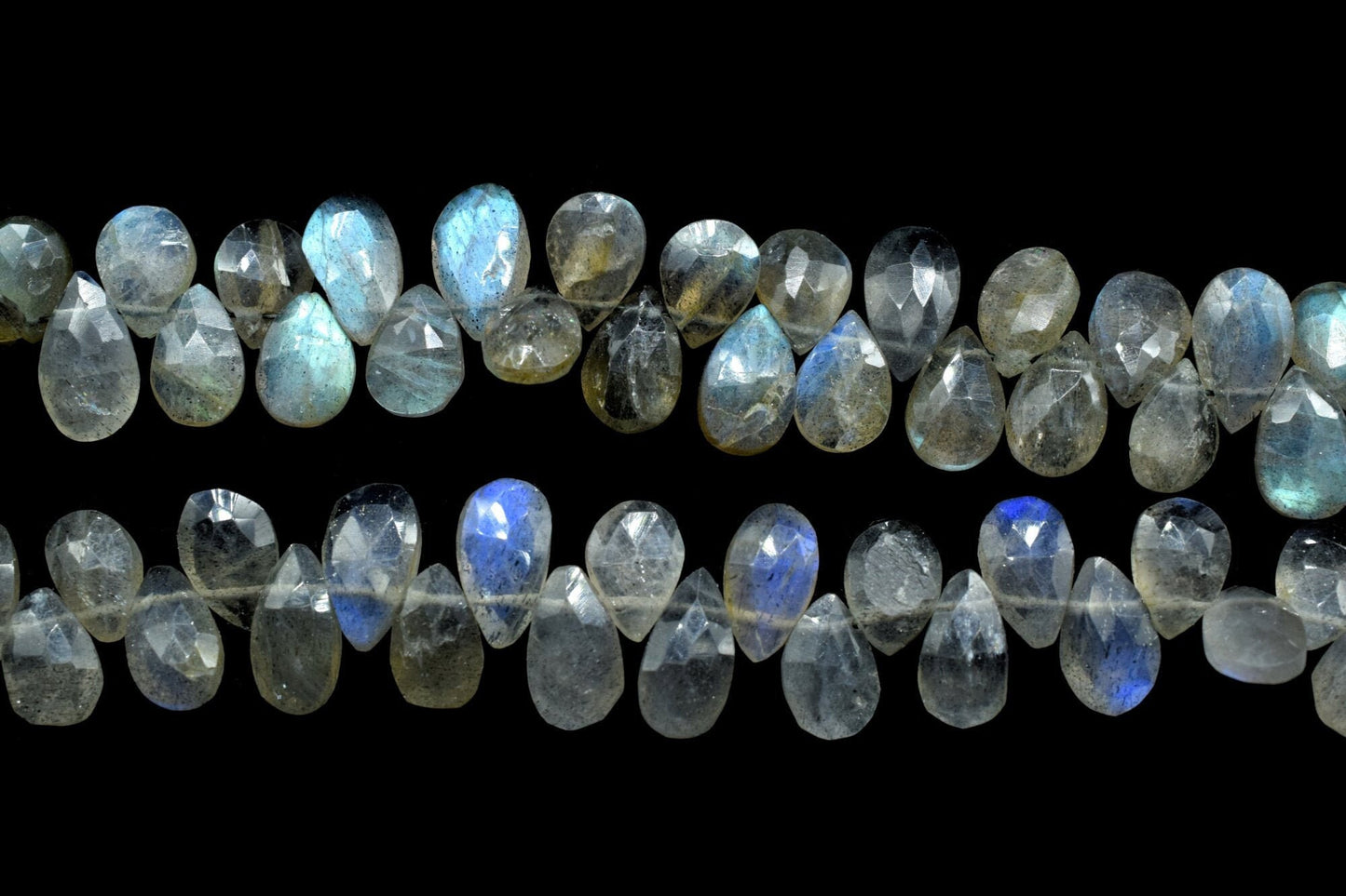 7 Inches Strand,Labradorite Faceted Pear shape Beads,Labradorite pear shape strand,Labradorite Faceted Beads,Labradorite briolettes Beads