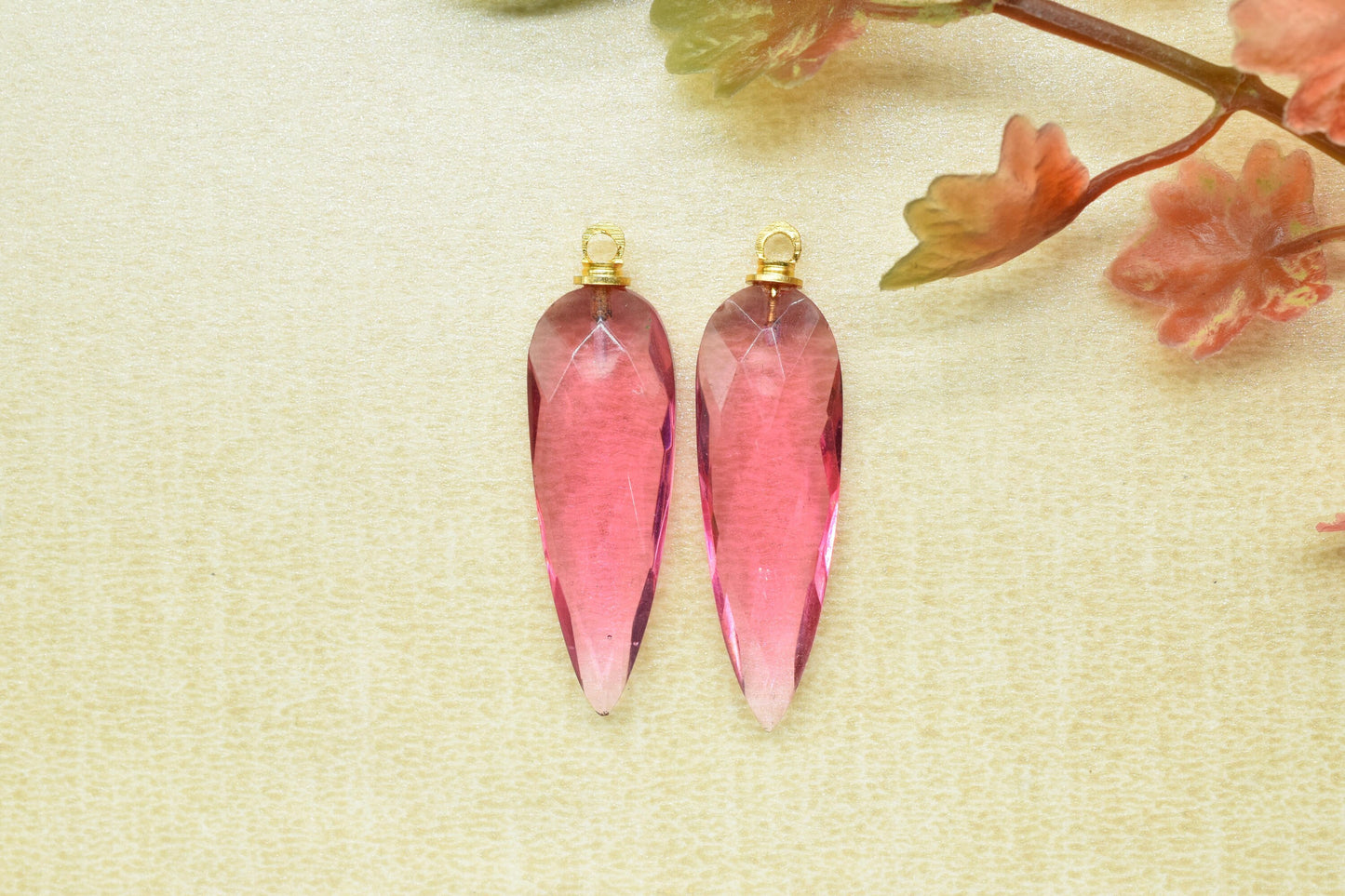 Long Briolettes Pendant Charm,Craft Supplies,Gemstone Teardrop Pendant,Beads Jewelry,Single Bail Connector,Findings Station Bezel Link,Gift