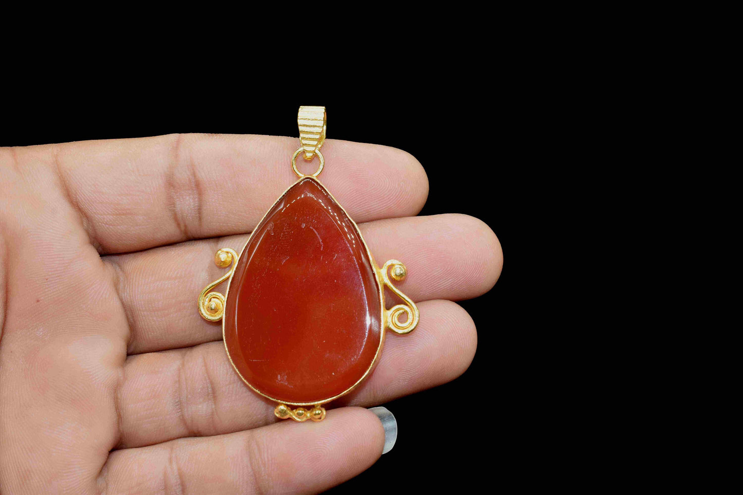 Natural Carnelian Gemstone Teardrop Pendant,Carnelian 28x40mm Teardrop Smooth Pendant Jewelry,Pear Shape Pendant,Gemstone Pendant,Necklaces