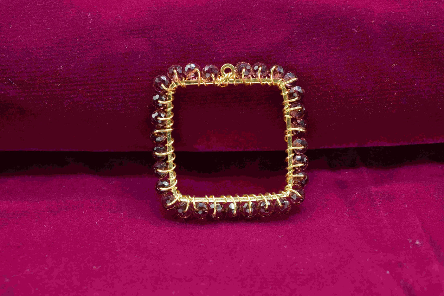 Pink Amethyst Wire Wrapped Dangle Connector,Beaded Earring Connector,Gemstone Component,Handmade Earring,Finding Necklace Component Jewelry,