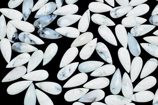 Dendrite Opal 8X20mm Faceted Teardrop Beads,Dendrite Opal Faceted  Briolettes,Dendrite Opal Beads,jewelry making Beads,Opal Briolettes Beads