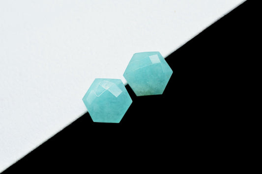 Amazonite faceted 10mm Hexagon Briolettes,Amazonite Hexagon Beads,Gemstone Hexagon Beads,Amazonite jewelry Making Beads,Fancy Briolette bead