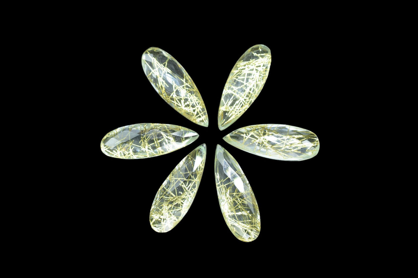 Golden Rutile Quartz Faceted 10X30mm Pear Shape Briolettes,Rutile Faceted Teardrop,Golden Rutilated Quartz Teardrop Briolettes,Gemstone Bead