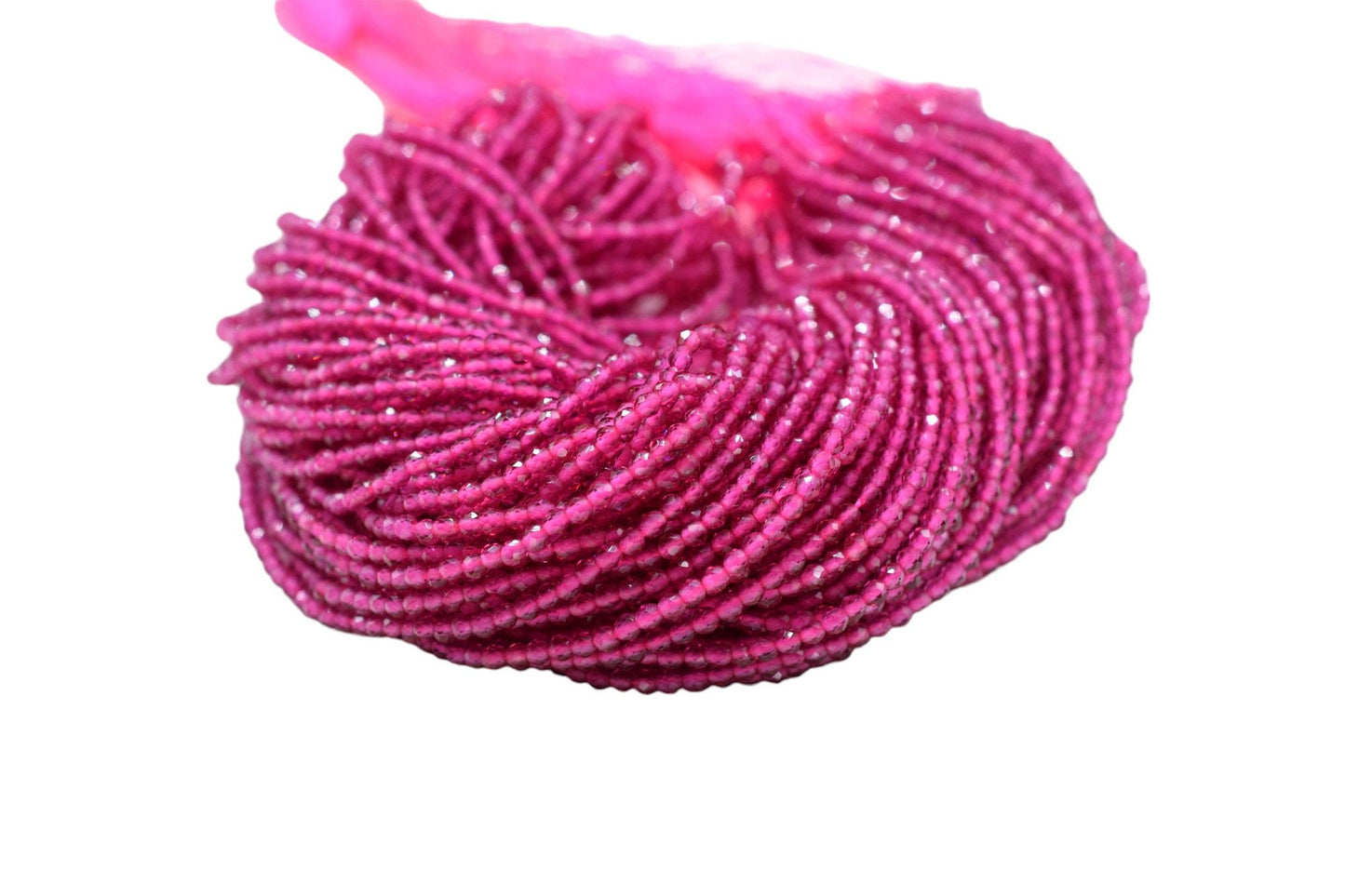 Pink Tourmaline Faceted Beads/Beads Strand/Jewerly Making Beads/2mm Tourmaline Beads/Loose Gemstone Beads/Rondelle Beads/Gift