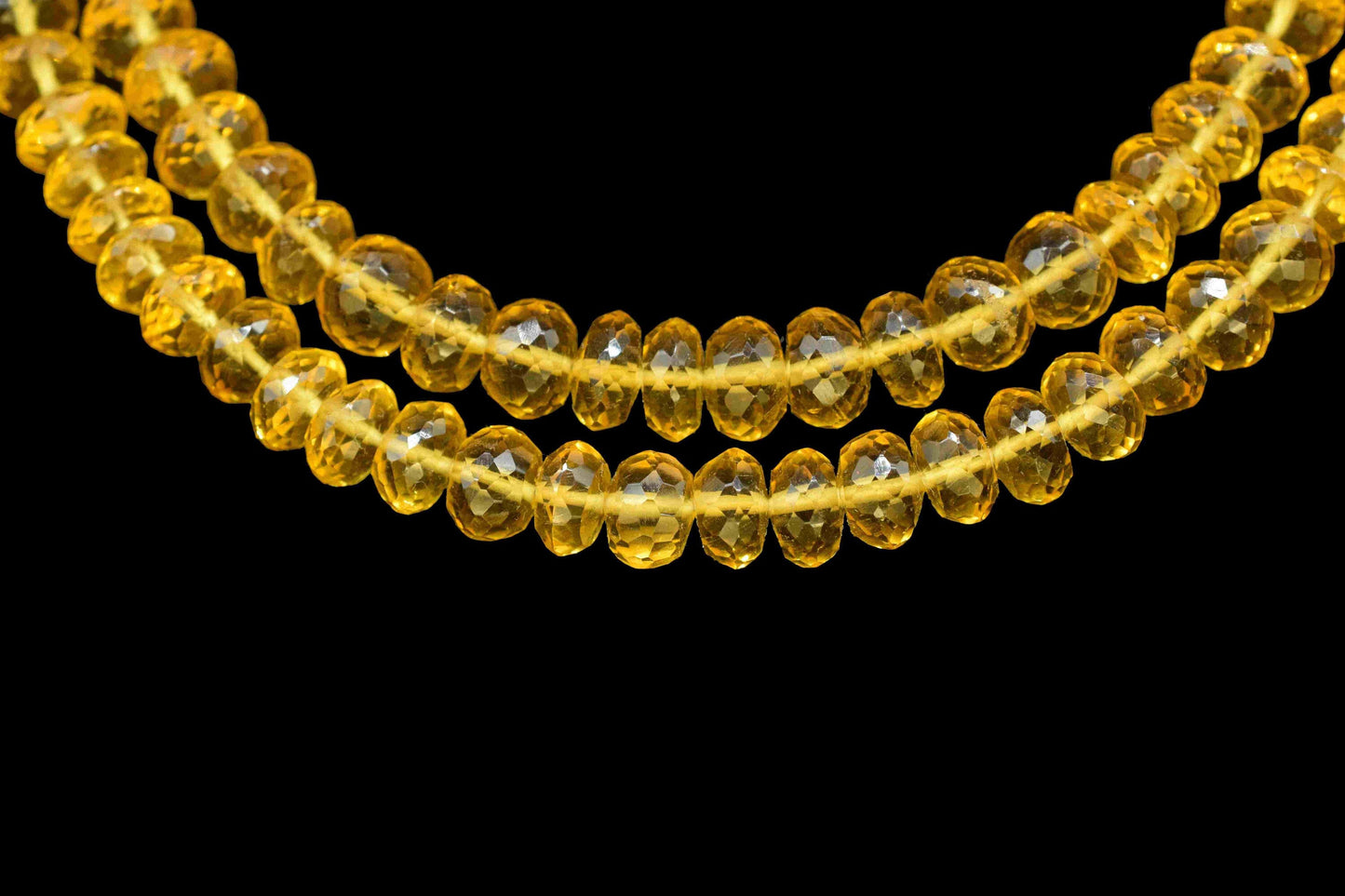 Natural Citrine Quartz Faceted Rondelle Beads, AAA Quality Citrine Faceted Rondelle Beads, 6" Citrine Quartz Strands, Quartz Wholesale Beads