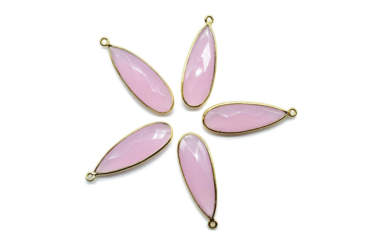 Pink Chalcedony 10x30mm Teardrop Charm,Chalcedony Single Bail Charm Pendant,Teardrop Pendant,Gemstone Charm,Gemstone Pendant,Dainty Charms