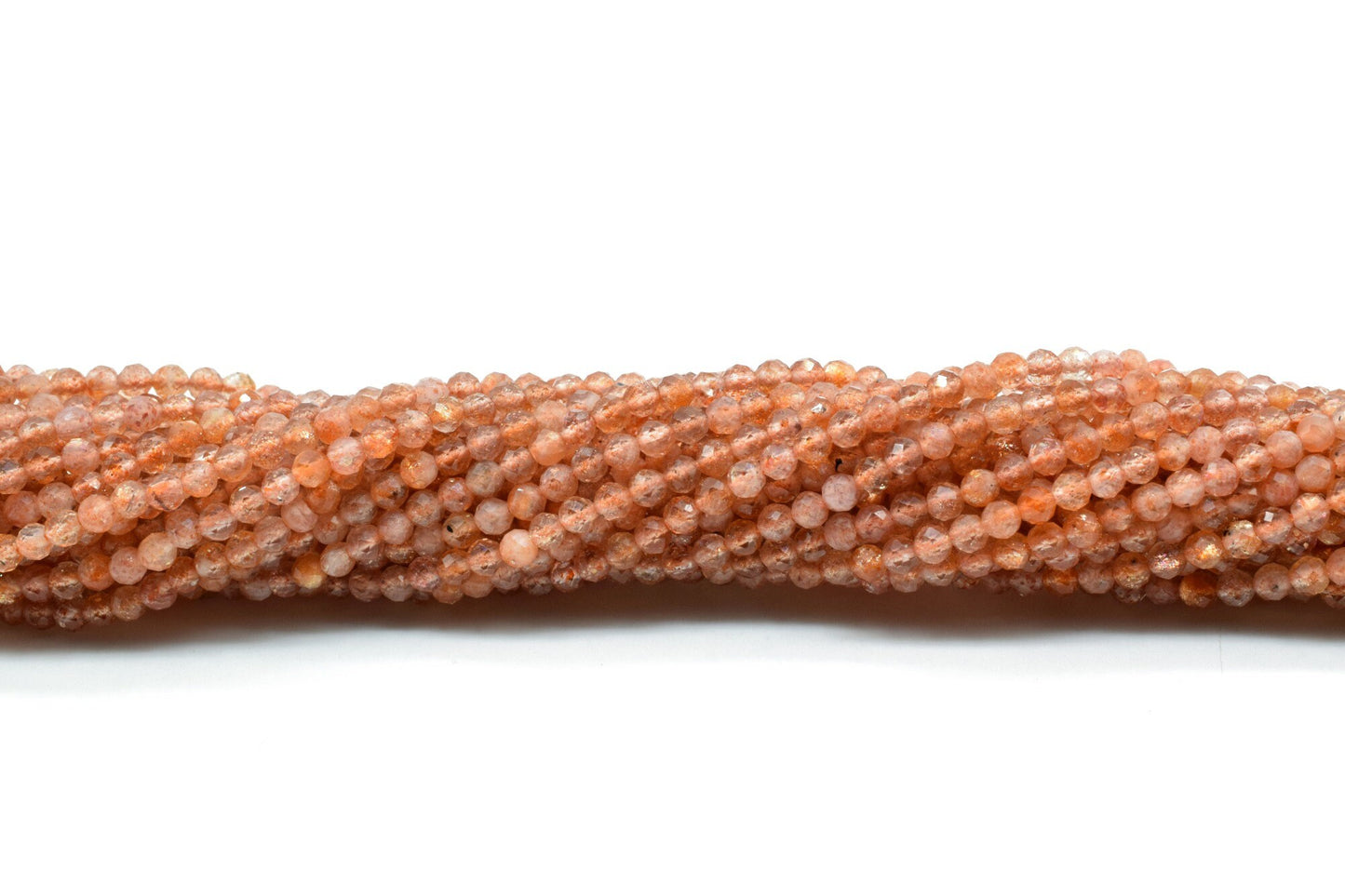 Natural Sunstone Faceted Beads,Jewelry Making beads,3mm rondelle beads,Gemstone faceted beads,13'' long bead strand,Sunstone Beads,AAA GRADE