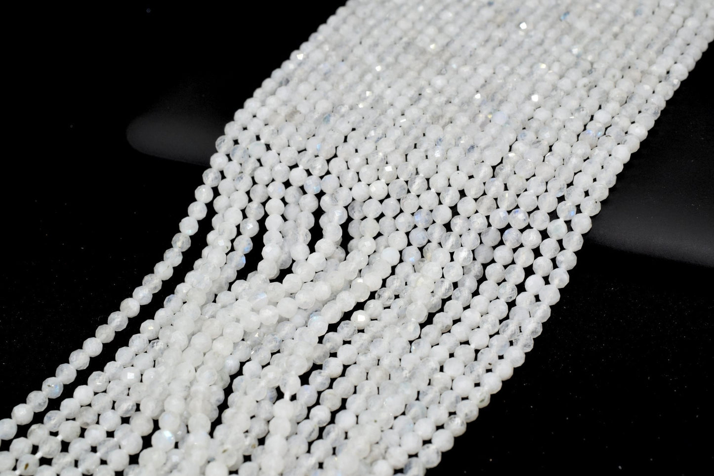 Moonstone Faceted beads,3mm rondelle beads,Semi Precious Beads,white gemstone beads,faceted beads,moonstone beads strand,13''strand