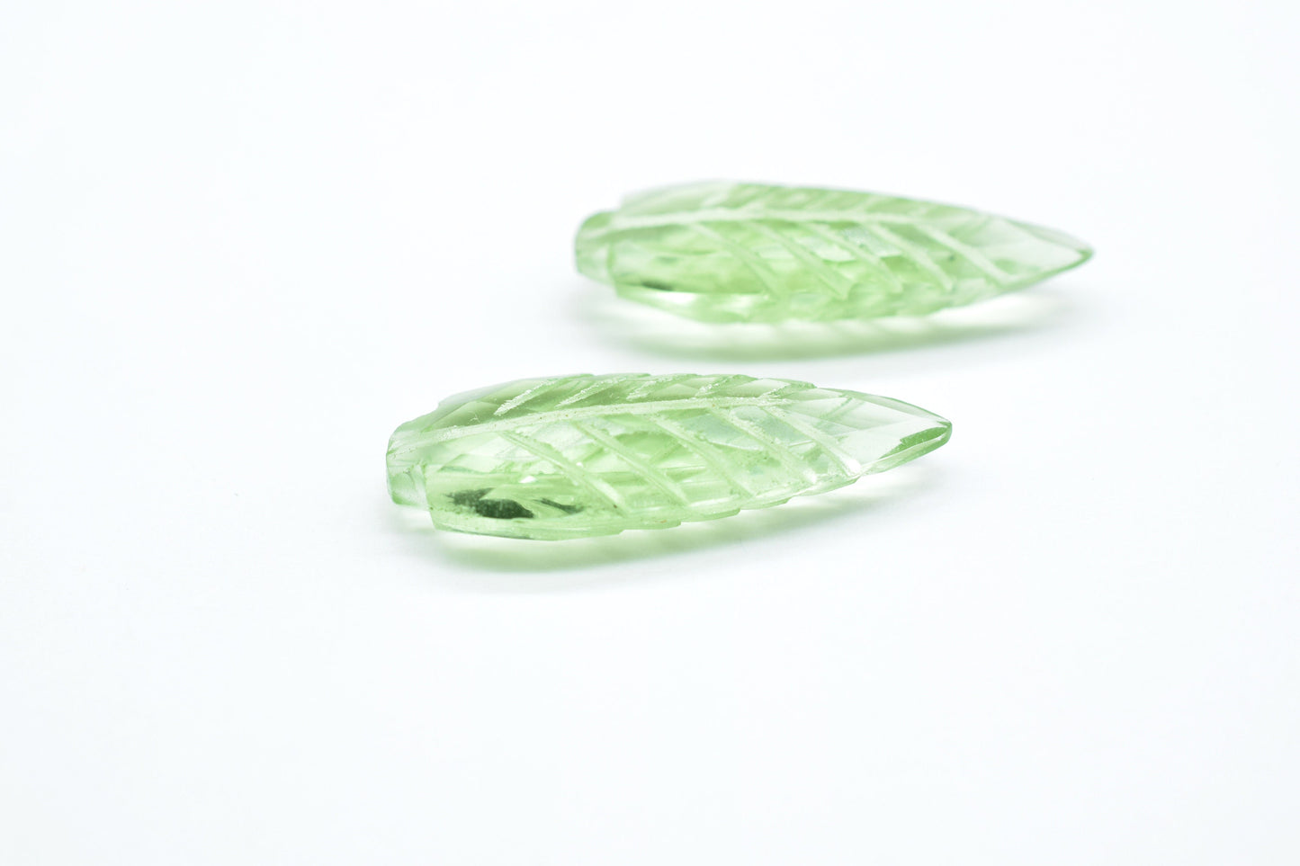 Green Amethyst 10x30mm Pear Shape Faceted carved Briolettes,Green Amethyst Carving Briolettes,Amethyst Leaf Shape Carved Briolettes,Carving