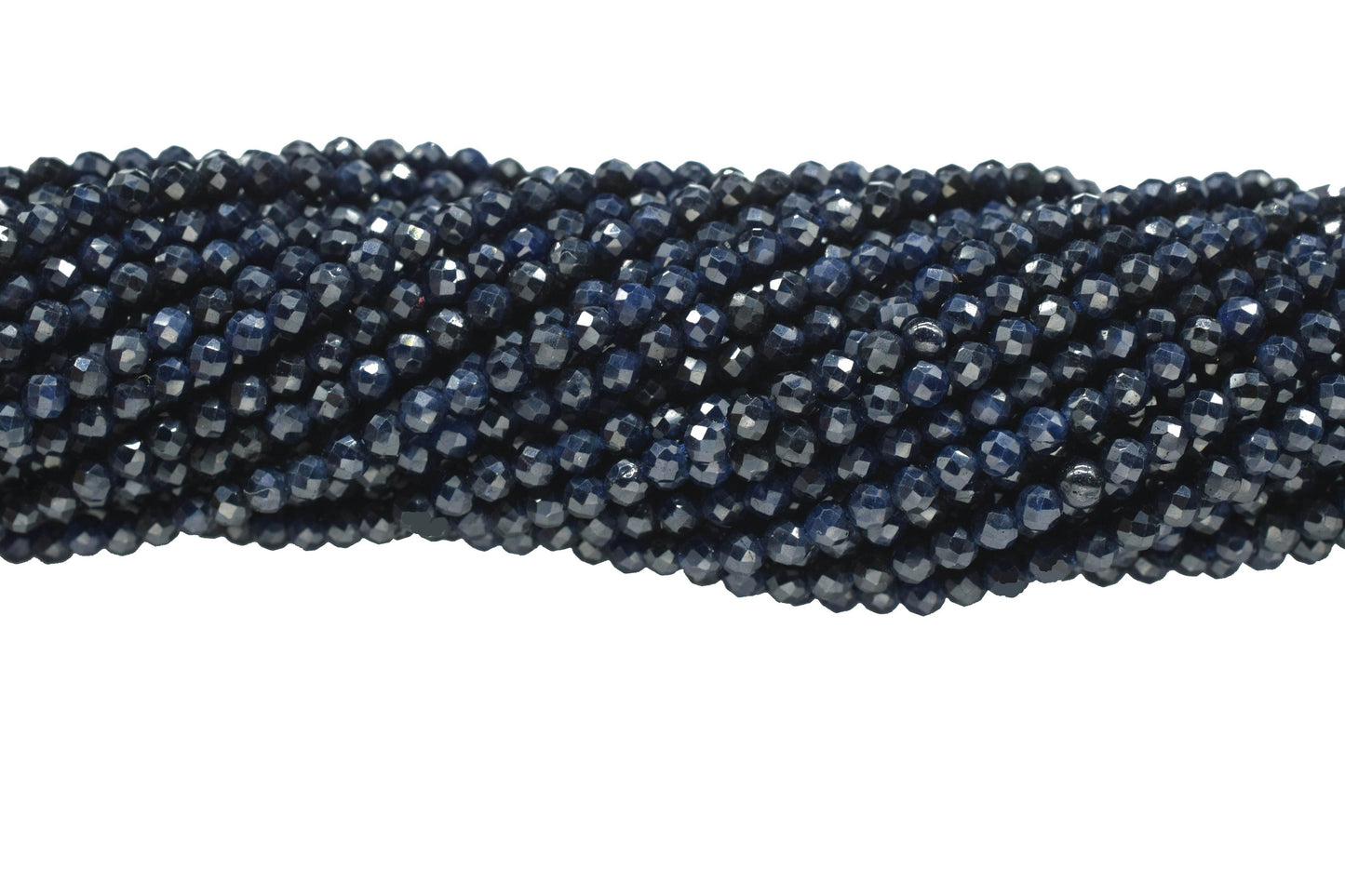 Natural Blue Sapphire 2mm Rondelle Micro Faceted Beads,Gemstone Beads Strand,Precious faceted beads,Blue Sapphire Beads Strand Jewelry Gift