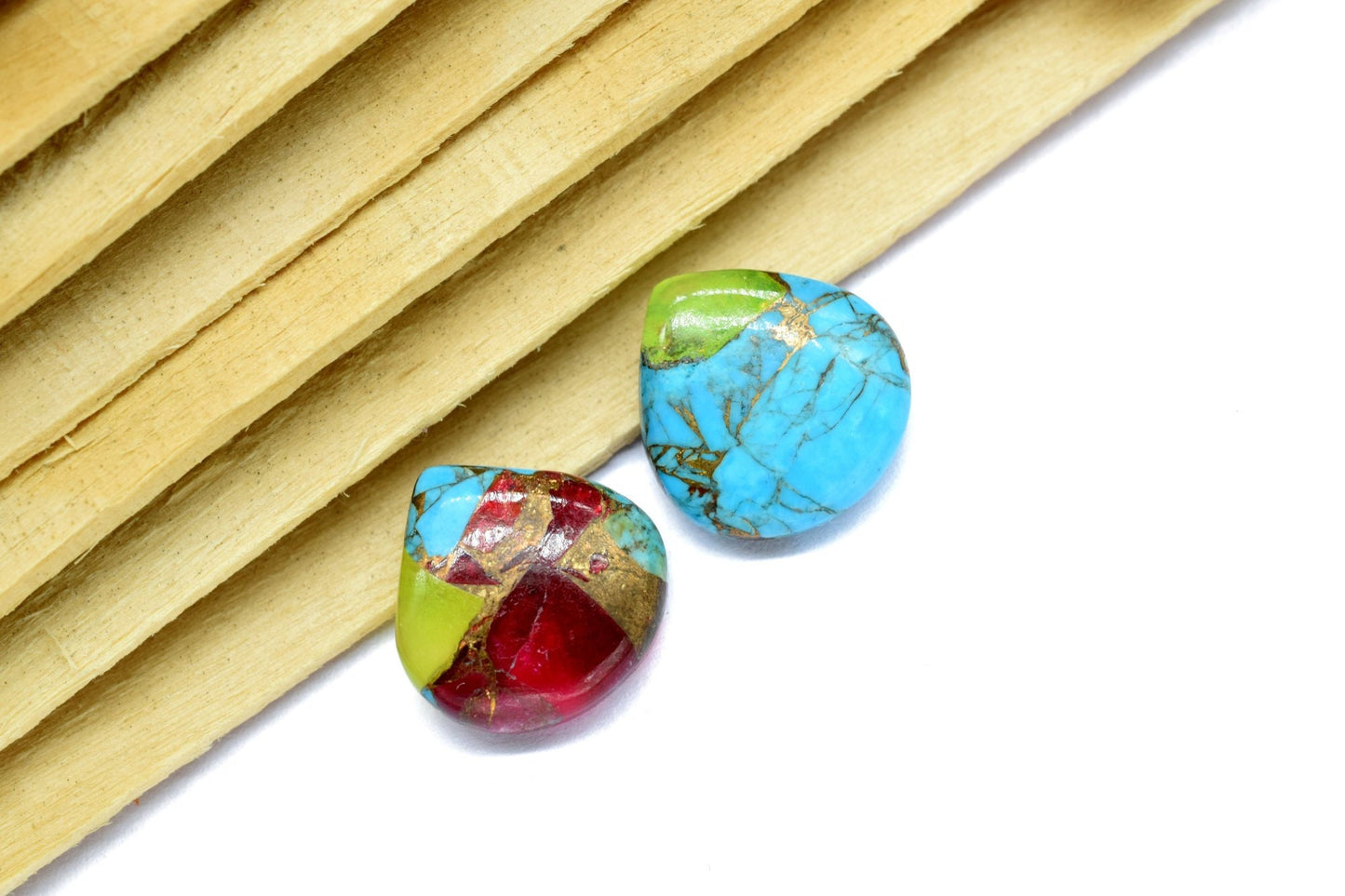 Copper Turquoise 14mm Heart Shape Briolettes,Copper Turquoise  BriolettesCopper Turquoise Jewelry Making Bead,Copper TurquoiseBeads, beads