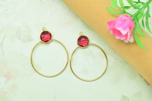 Components Round Bezel Pendants,Single bail Station Link,Craft Supplies,Handmade Beads Jewelry,Diy Components Earring,Findings Bezel Pendant