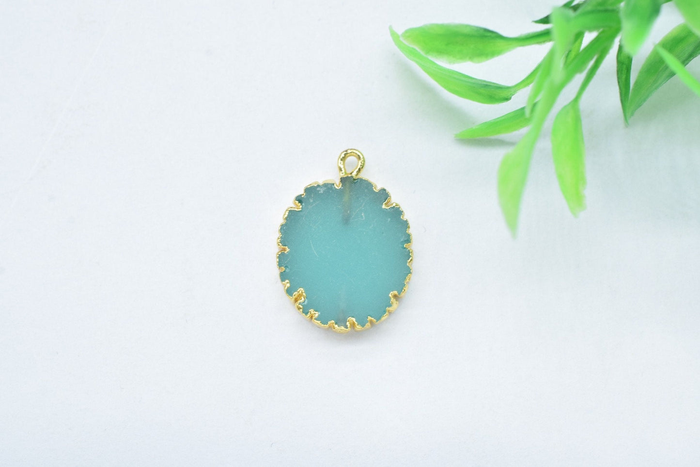Aqua Chalcedony Oval Shape Pendants,Handmade Cabechon Pendant Charm necklace,Aqua Quartz Pendant Jewelry,Gemstone Single Bail Connector,Gift