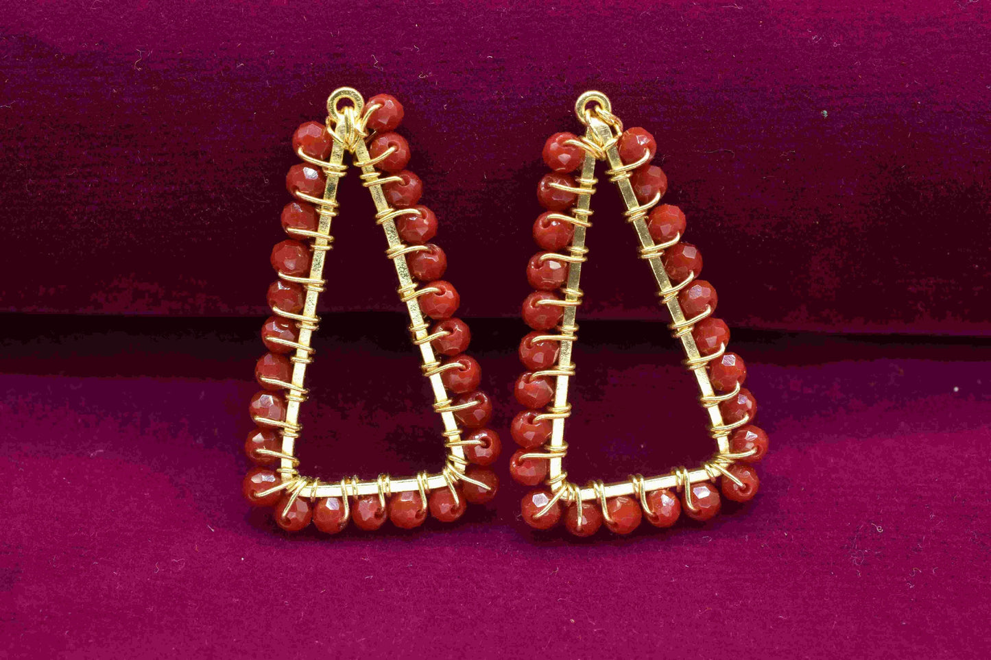 Natural Ruby Wire Wrapped Dangle Earring,Gemstone Component,Handmade Beads Earring Connector,Finding Necklace,Ruby jewelry,Component Jewelry