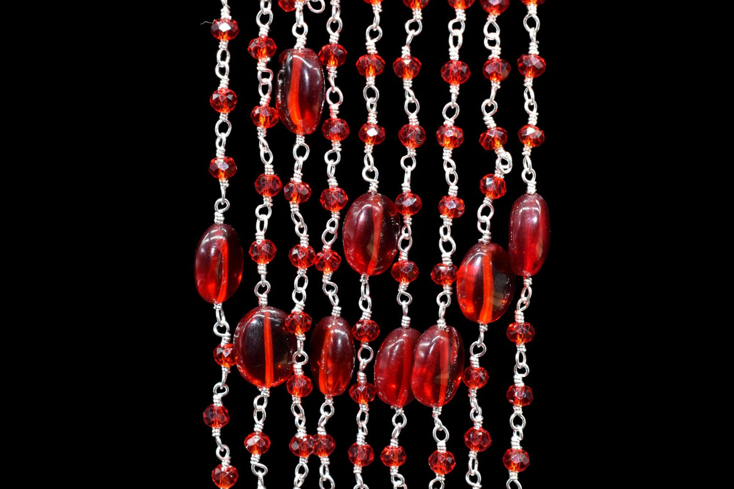 Garnet Oval Plain Smooth Beaded Rosary Chain Sold Per Foot High Quality Wholesale Price Jewelry making,Wire Wrapped Rosary Chain,Oval chains