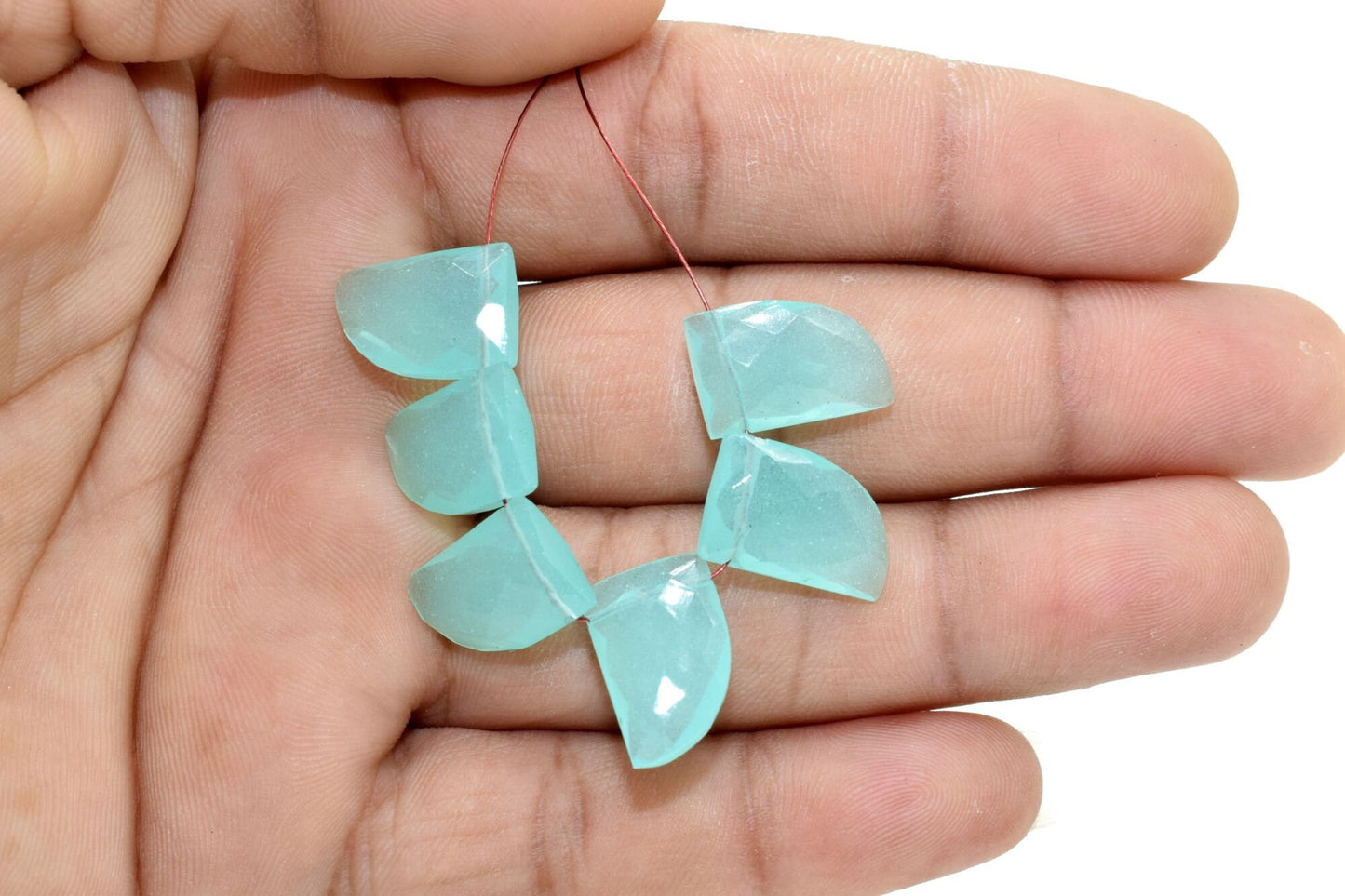 Aqua Chalcedony Horn 10x15mm briolettes,Horn shape drilled Briolette,Aqua Chalcedony faceted stones,Aqua Chalcedony fancy briolettes,jewelry
