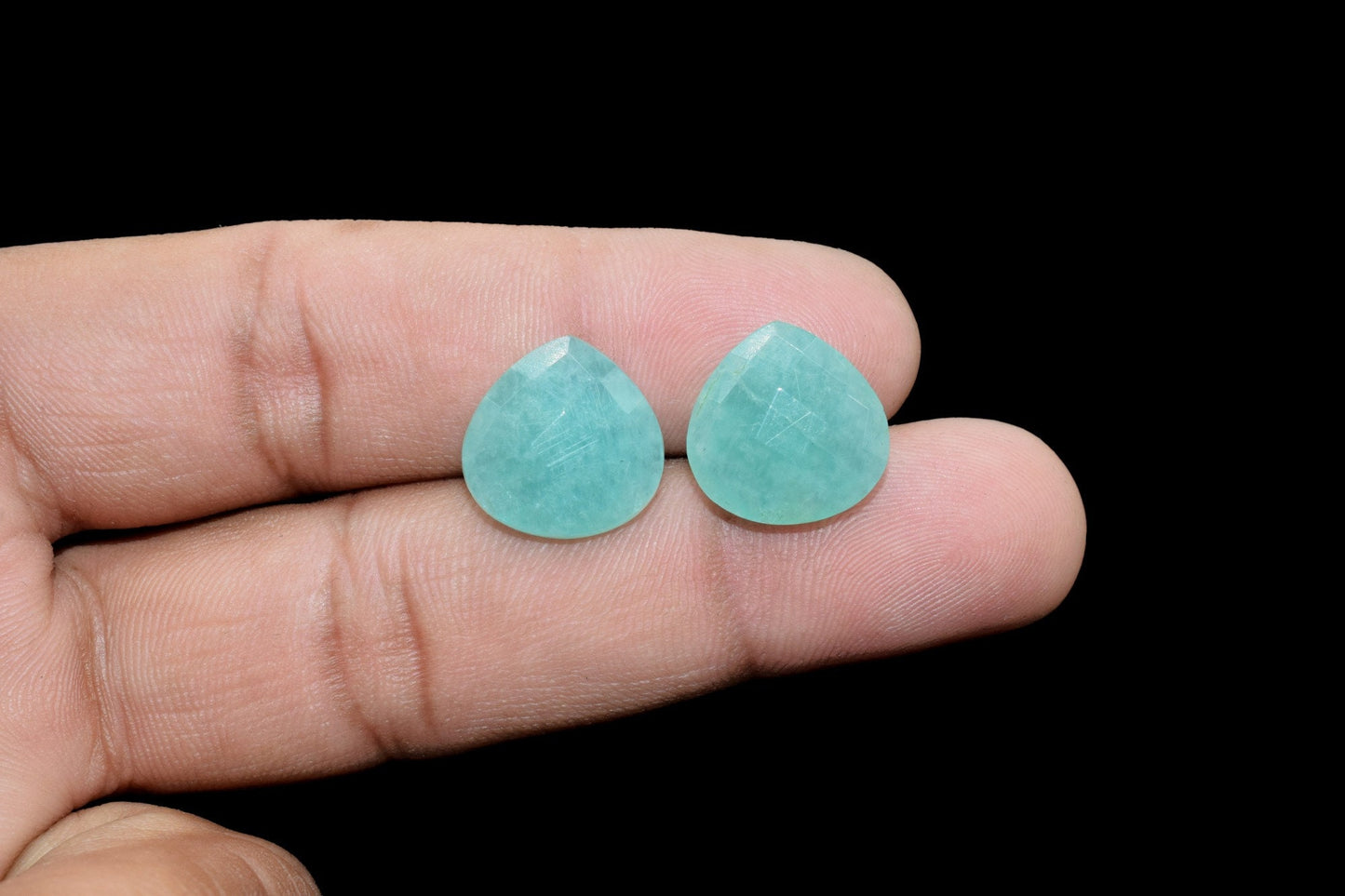 Amazonite Faceted Heart Shape Beads,14mm Amazonite Heart Shape Briolettes,AAA Quality Amazonite Beads,Amazonite Heart Briolettes,Mint Stone