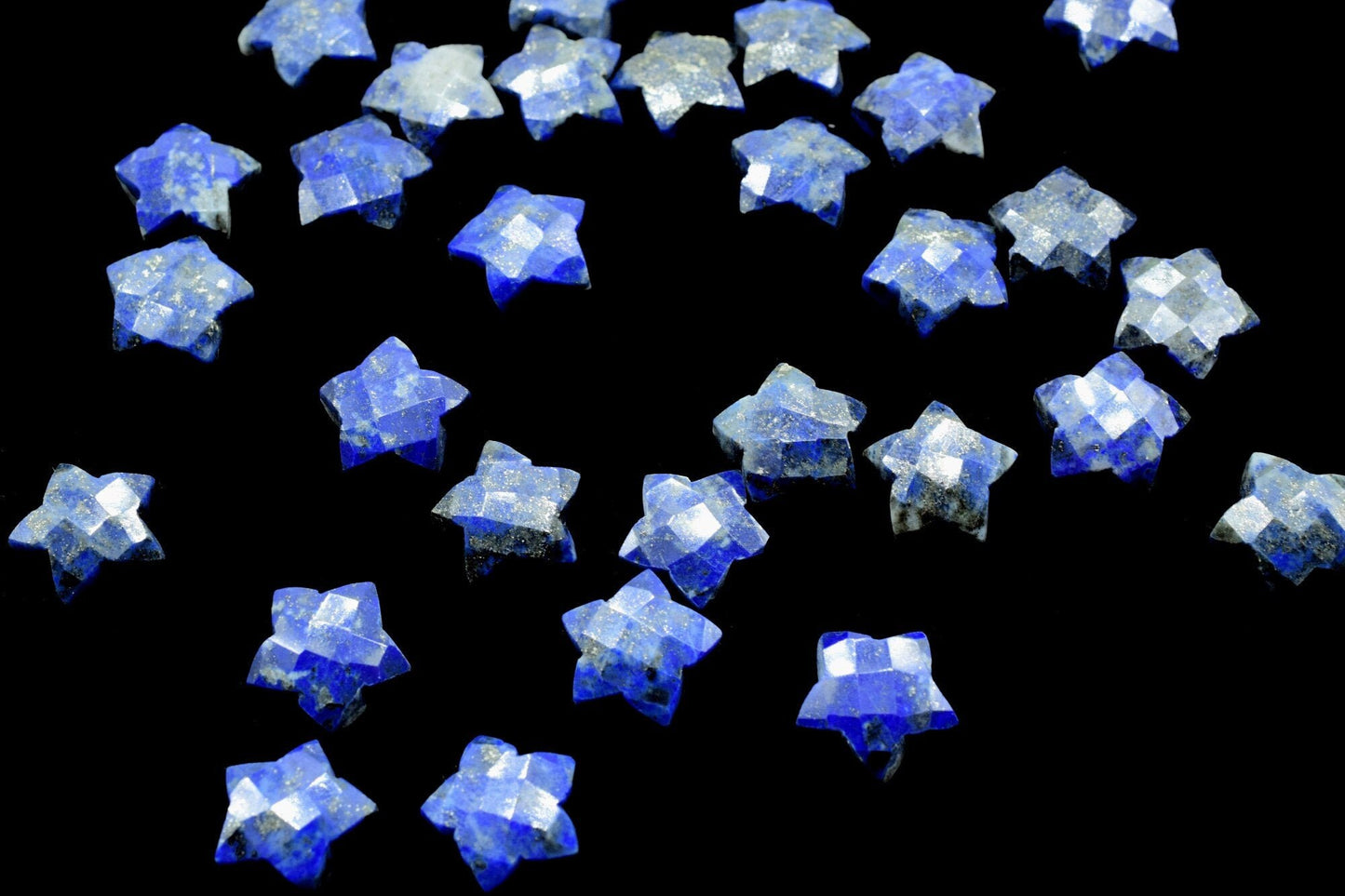 Lapis Lazuli 14mm carved star shape Briolettes,star shape Faceted Briolette,Gemstone,Hand Carved Briolette,Carving Gemstone,Carved stones