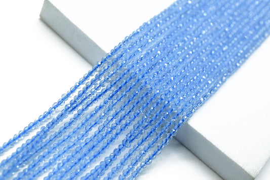 Tanzanite Faceted Beads/Beads Strand/Jewerly Making Beads/2mm Tanzanite Beads Strand/Loose Beads/Rondelle Beads/Full Strand Beads/Gift