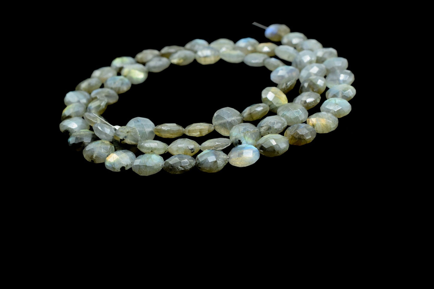 Labradorite 8mm Coin Shape Beads,Faceted Briolettes,Gemstone beads, jewelry supplies,Flashy Labradorite Faceted Coins,Labradorite Briolettes
