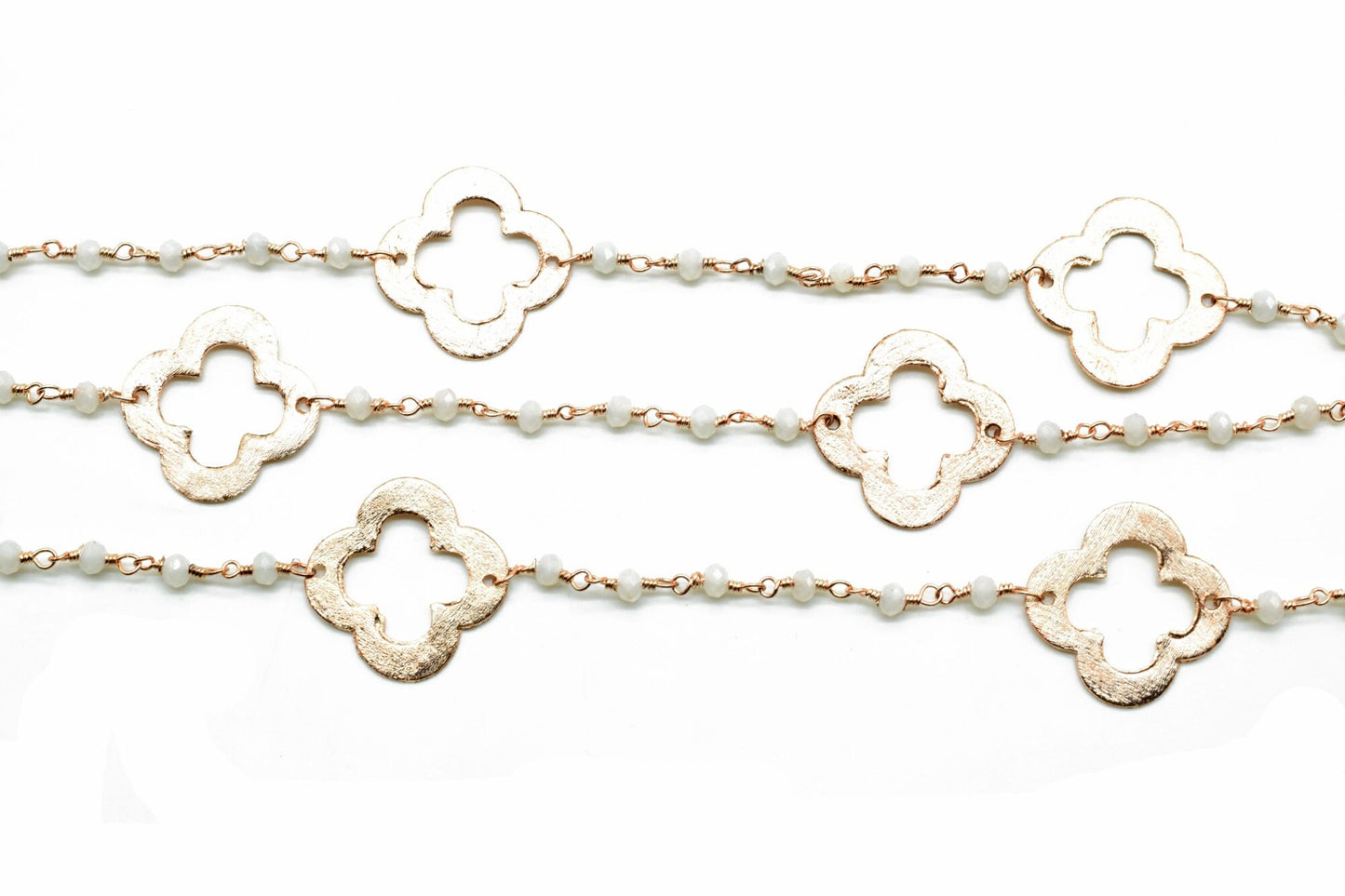 Aqua Chalcedony 3mm Beaded Chain,Aqua Chalcedony charms Rosary ,Gold Plating Wire Wrap Chain,Aqua Chalcedony Brass chain,jewelry making gift