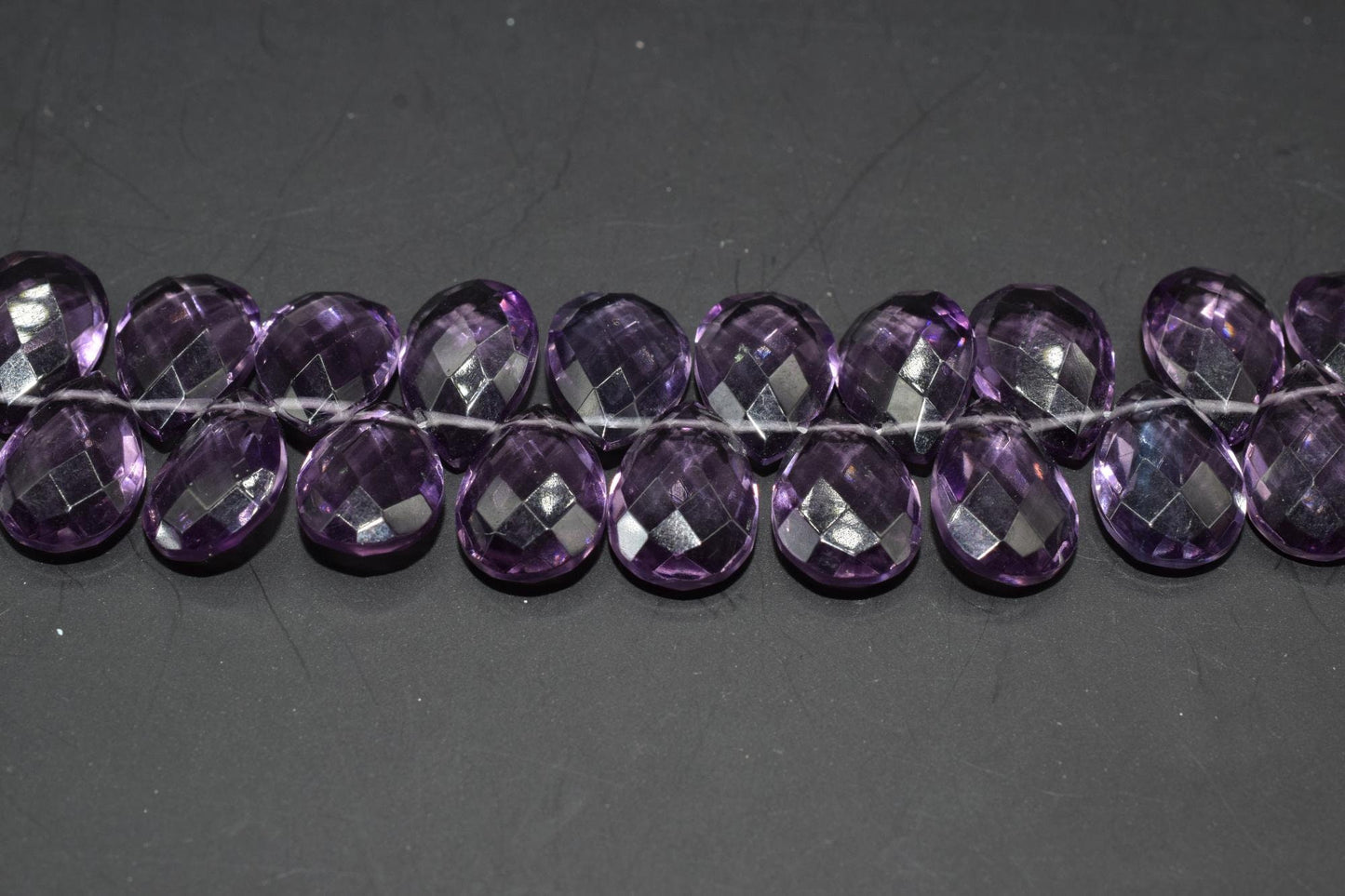 Amethyst Quartz 9x13mm briolette,Green Amethyst Quartz Faceted Almond Pear Beads,AAA Quality Green Amethyst Briolettes,9x13mm brioletts,bead