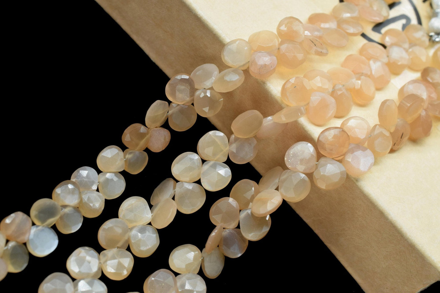 Peach Moonstone Faceted 6mm To 7mm Heart Shape Beads,Peach Gemstone Fine Quality Beads Jewelry Making,Peach Moonstone Faceted Beads Strnads