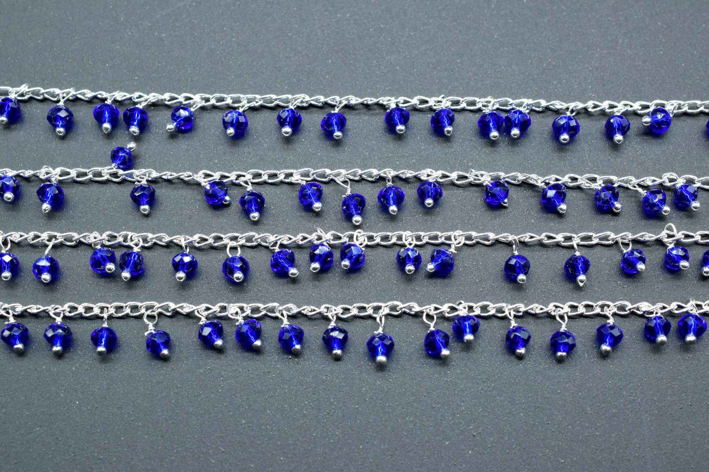 Blue sapphire Quartz Cluster Rosary Chain,sapphire Faceted Rosary Chain,Dangling Rosary Chain,Unqiue Rosary,Wire Wrapped Beads Rosary,Rosary