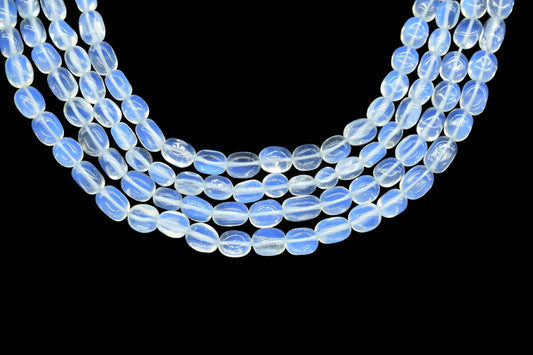 Opalite Smooth Oval Beads,Opalite Quartz Smooth Beads,Loose Beads for Jewelry Making,Opalite Plain Oval Beads,Opalite Smooth Nuggets Beads
