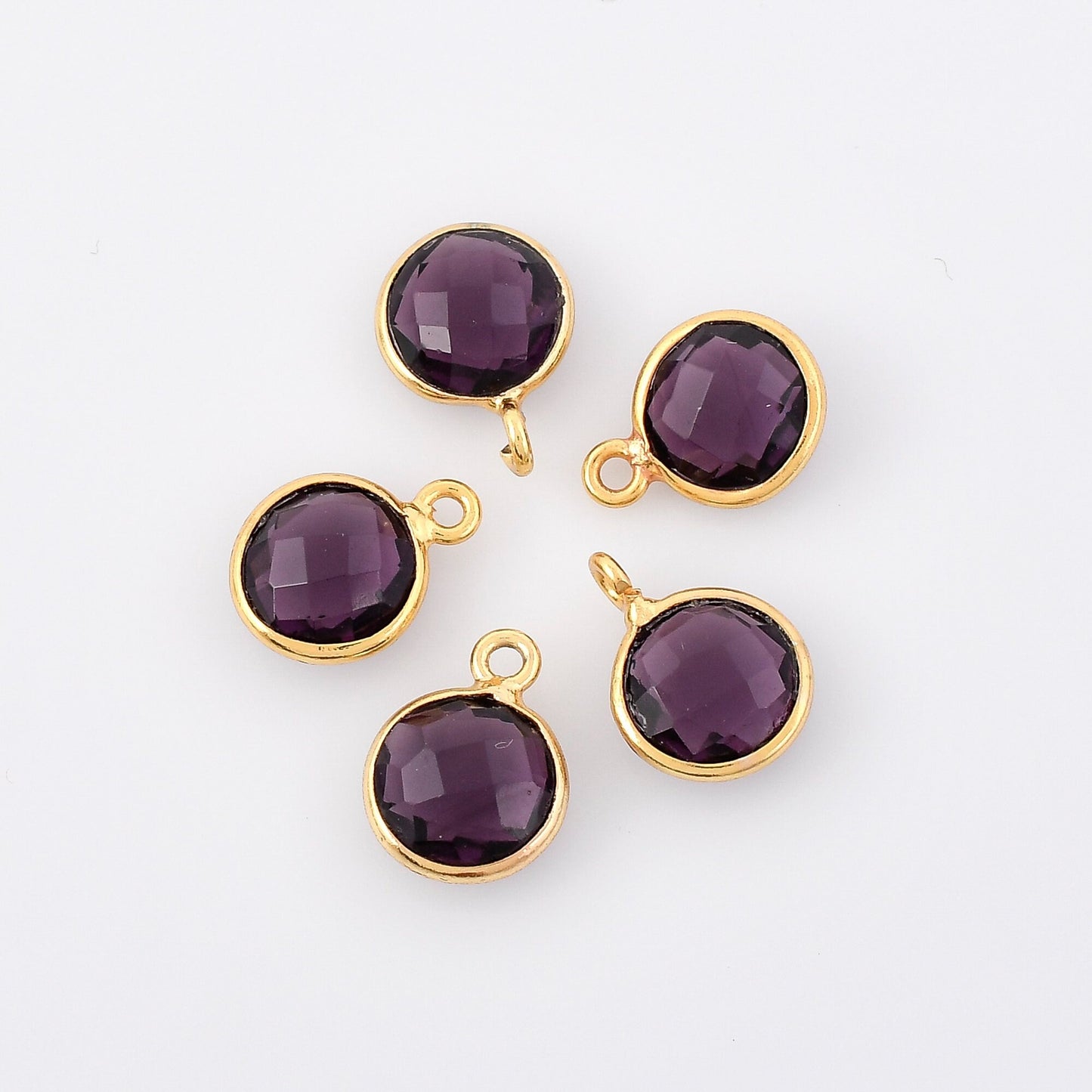 Amethyst charms,Amethyst single connector pendant,jewelry making charms,Gemstone connector,Brass charms,Gold plated charms,Jewelry supplies