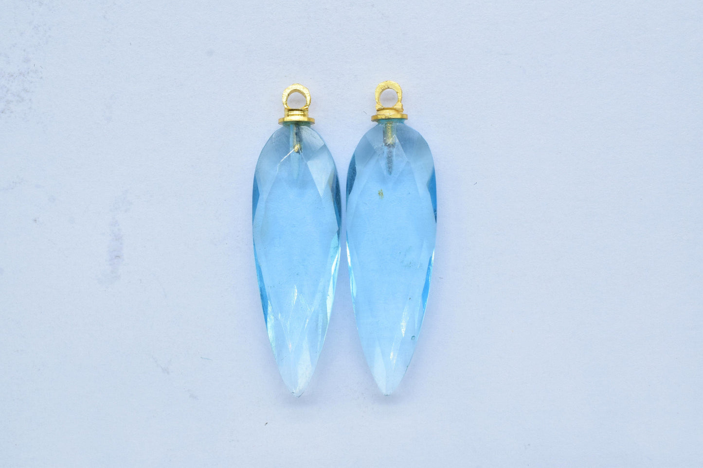 Long Briolettes Pendant Charm,Craft Supplies,Gemstone Teardrop Pendant,Beads Jewelry,Single Bail Connector,Findings Station Bezel Link,Gift