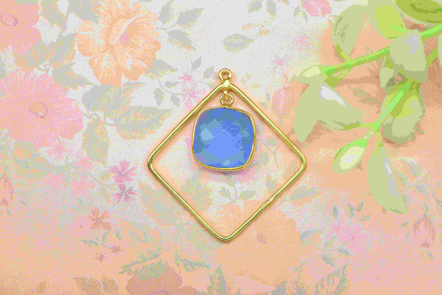 Gemstone Square Bezel Pendants,Components Earrings,Wedding Earring,Wedding jewelry,Gemstone Jewelry,Finding Square Pendants,Station Link,