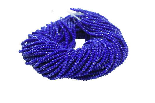 Blue Sapphire 3.50mm Faceted Beads,Jewelry Making beads,Blue Gemstone Wholesale Beads supplier,Blue Sapphire Quartz Beads,Blue Quartz Beads