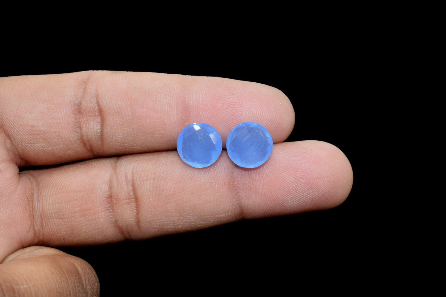 Blue Chalcedony Faceted Coin Shape Briolettes,Superb Item at Low Price,10mm Round Shape Briolettes,Aqua Chalcedony Round Beads,Coin Beads