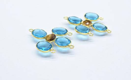Sky Topaz Gemstone Component/Sky Topaz Faceted Cut Stone/Earring Component/Gemstone Pendant/Jewelry Making/Dangle Earring/Wholesale Supply