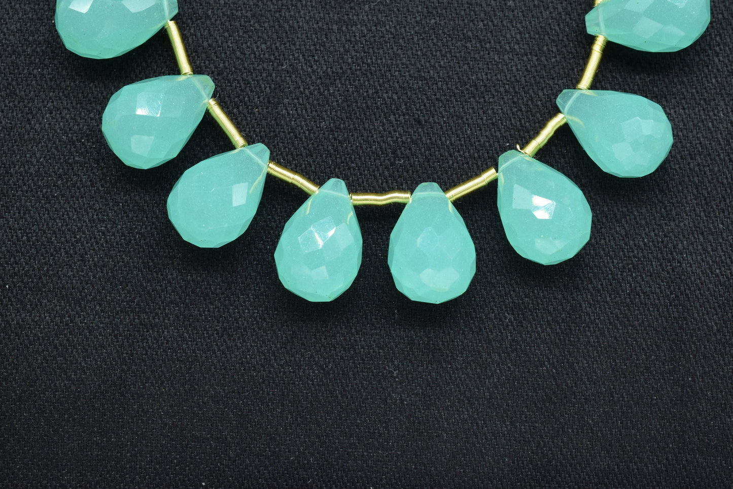 Aqua Chalcedony Teardrop Shape Briolette, 10x14mm Drop Beads , Aqua Chalcedony Faceted Drop Shape Briolette , AAA Quality Briolette