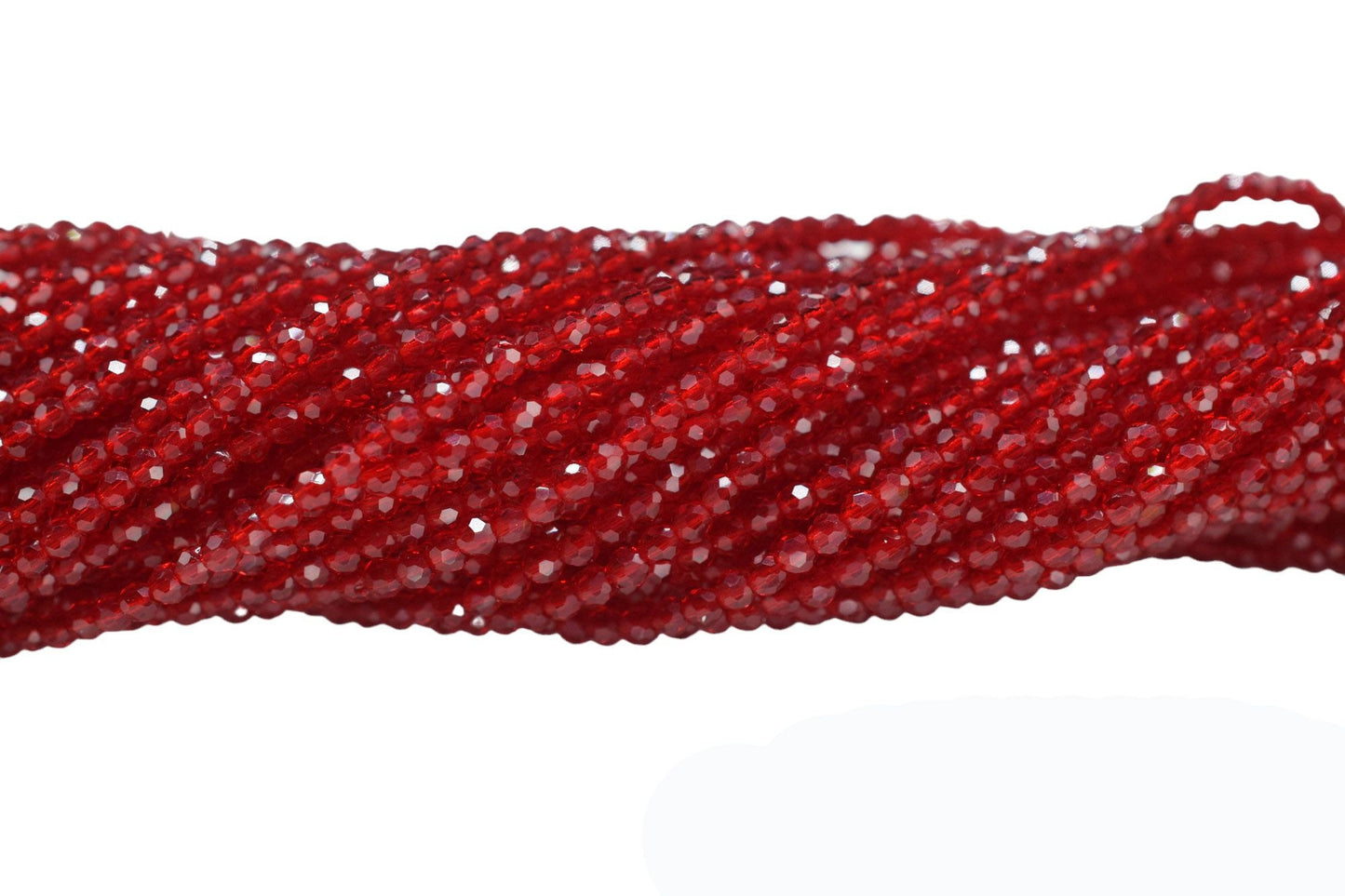 Red Quartz Faceted Beads/Beads Strand/Jewerly Making Beads/2mm Red Beads Strand/Loose Gemstone Beads/Rondelle Beads/Gift