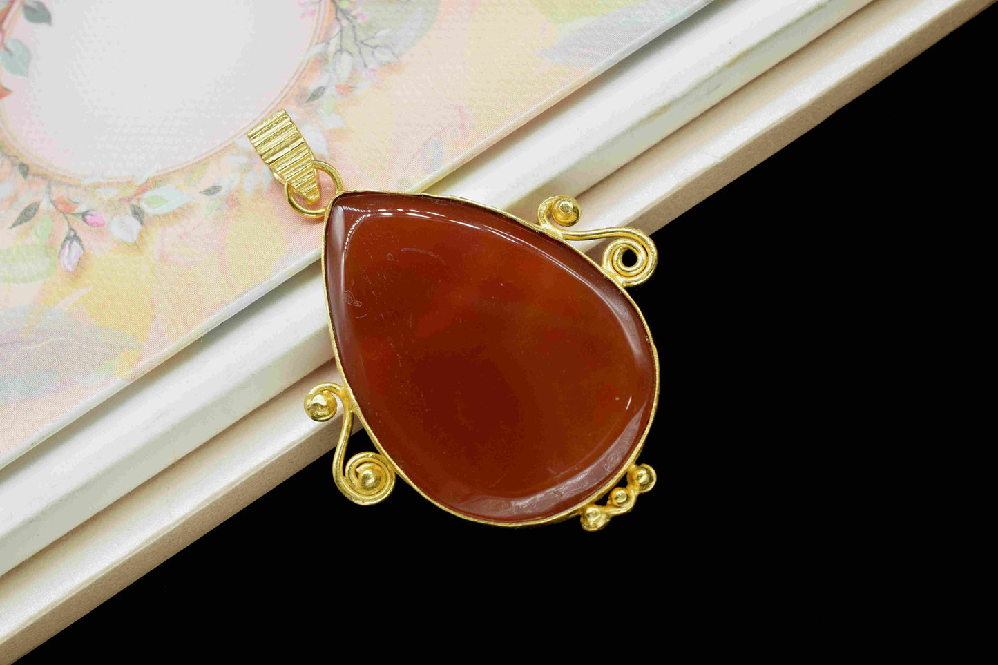 Natural Carnelian Gemstone Teardrop Pendant,Carnelian 28x40mm Teardrop Smooth Pendant Jewelry,Pear Shape Pendant,Gemstone Pendant,Necklaces
