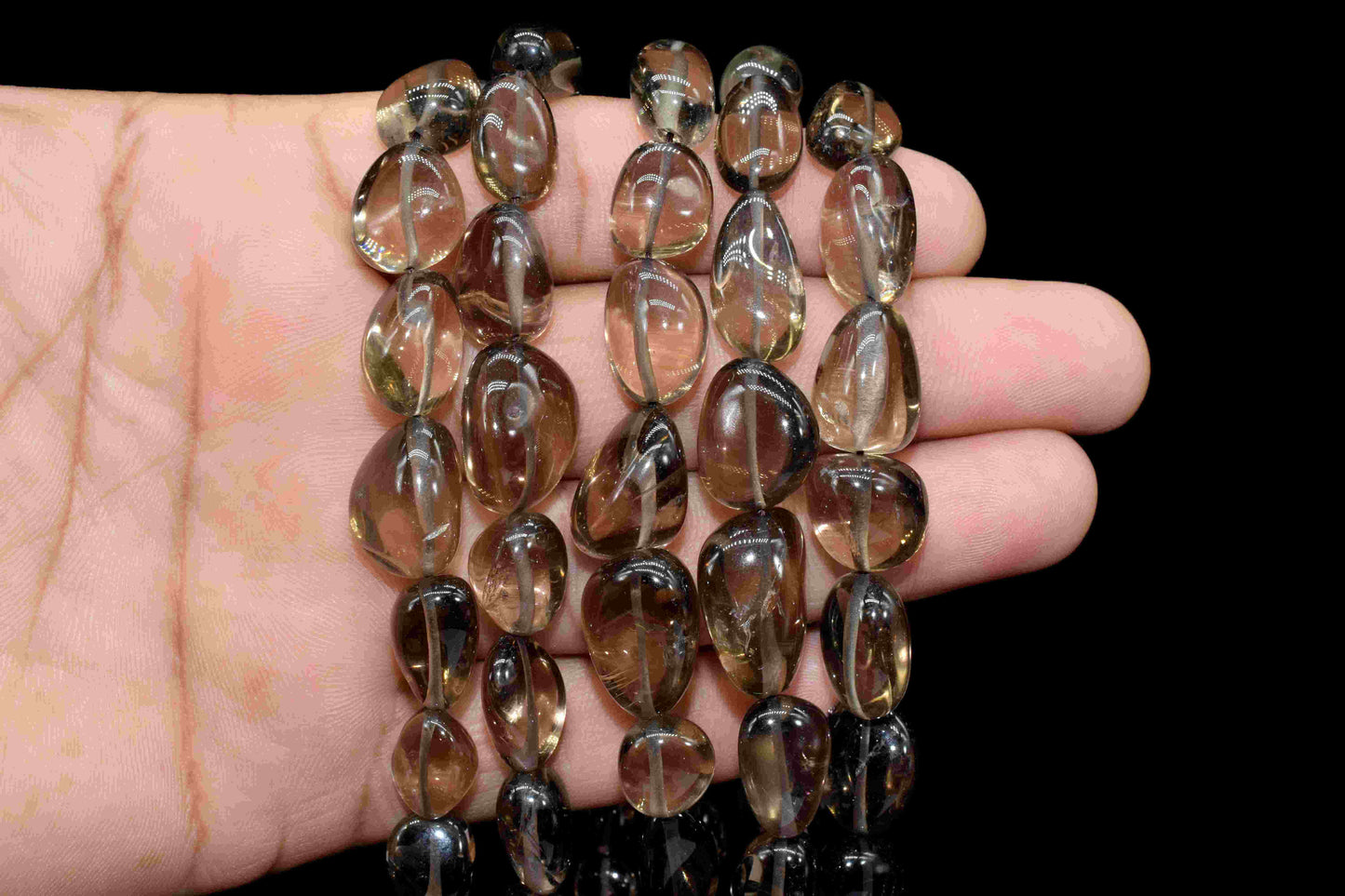 Smoky Quartz Smooth Oval Shape Briolettes,Smoky Oval Beads,Big Natural Smooth,Natural Smoky Plain Oval Beads, Smooth Beads, Plain Oval Beads