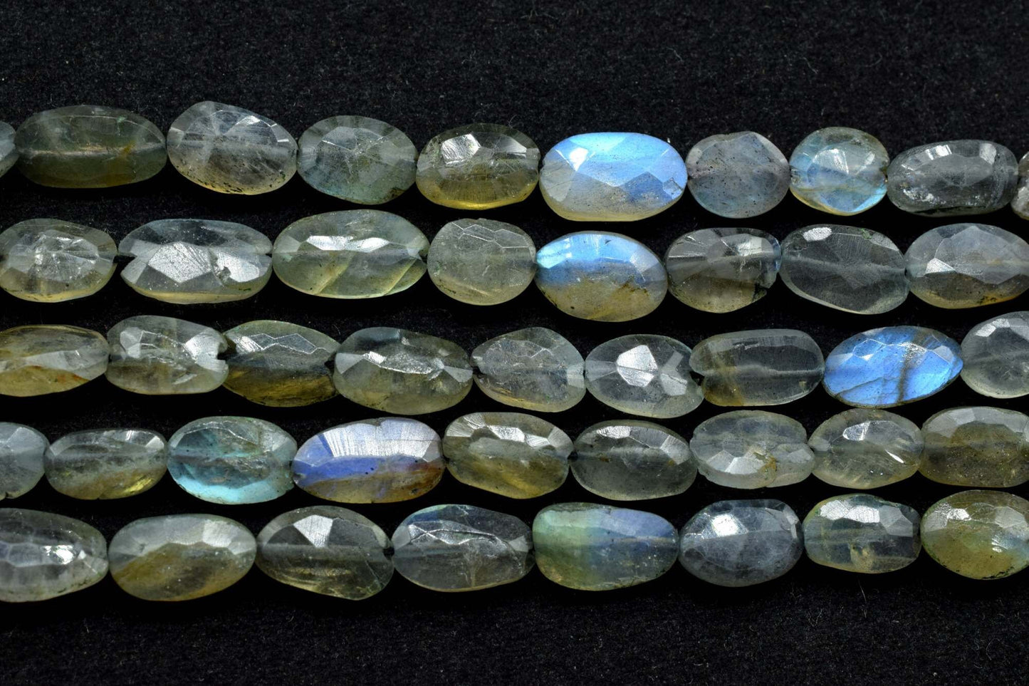 Blue Fire Labradorite Oval faceted Beads, Labradorite Faceted Oval Shape Checker Cut Gemstone Loose Beads,Blue Fire Labradorite,Oval Beads,