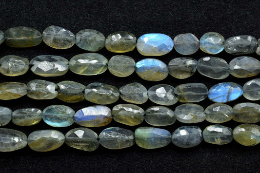 Blue Fire Labradorite Oval faceted Beads, Labradorite Faceted Oval Shape Checker Cut Gemstone Loose Beads,Blue Fire Labradorite,Oval Beads,