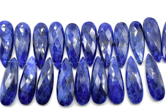 Blue Sapphire Long drop 10x30mm Briolettes,Sapphire Briolette,Tear Drop Briolettes,jewelry supplies,Sapphire drops,Sapphire jewelry beads